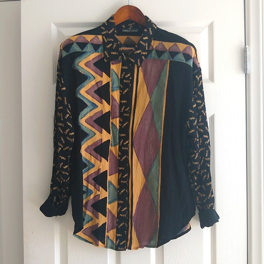 CAROLE LITTLE button down blouse